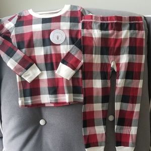 🐝NWT Burt's Bees Kids Buffalo Plaid Pajama Set